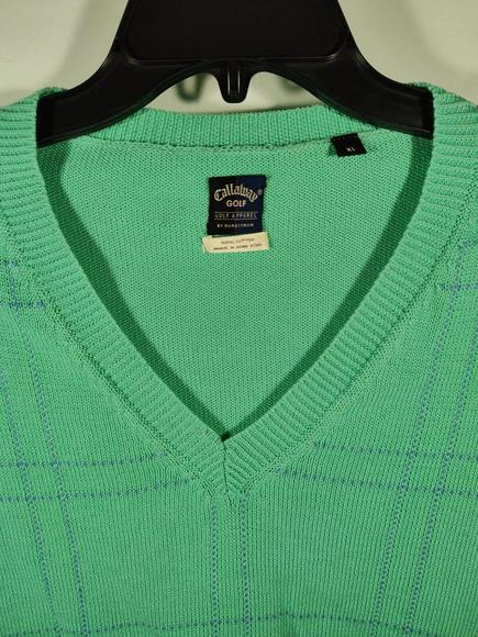 Callaway Nordstrom Golf Sweater Vest Women's XL Mint Green 100% Cotton EUC - Picture 4 of 7